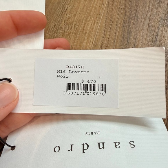 NWT SANDRO Paris Loverme Noir Black Lace Detail Sheath Dress Size 1 - Picture 5 of 7